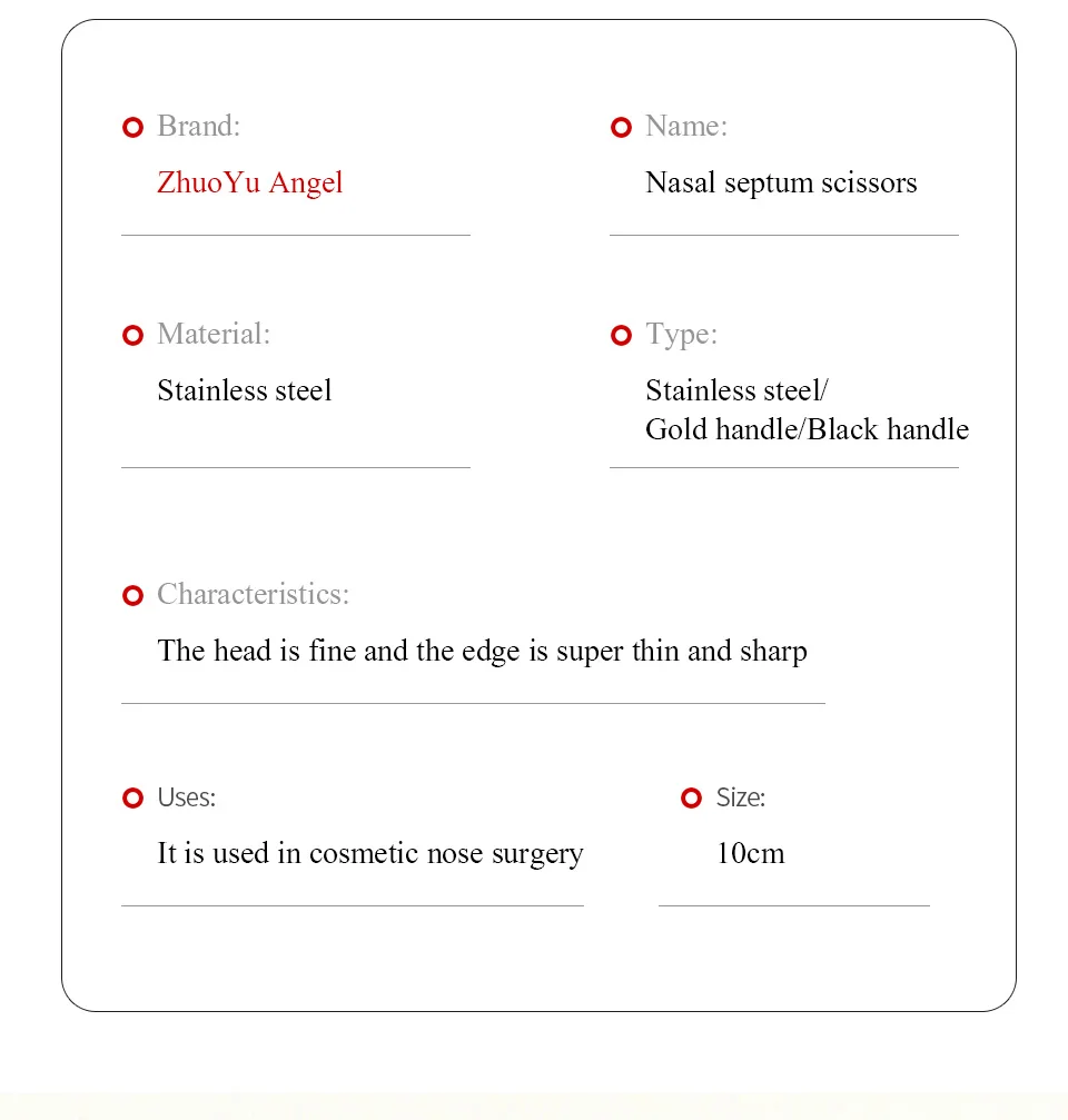 Description Picture 4 of itemMedical Surgical Scissors 45 ° Wa Mouth Scissors Stainless Steel Surgical Instruments Bird Mouth Scissors Nasal Septum Scissors