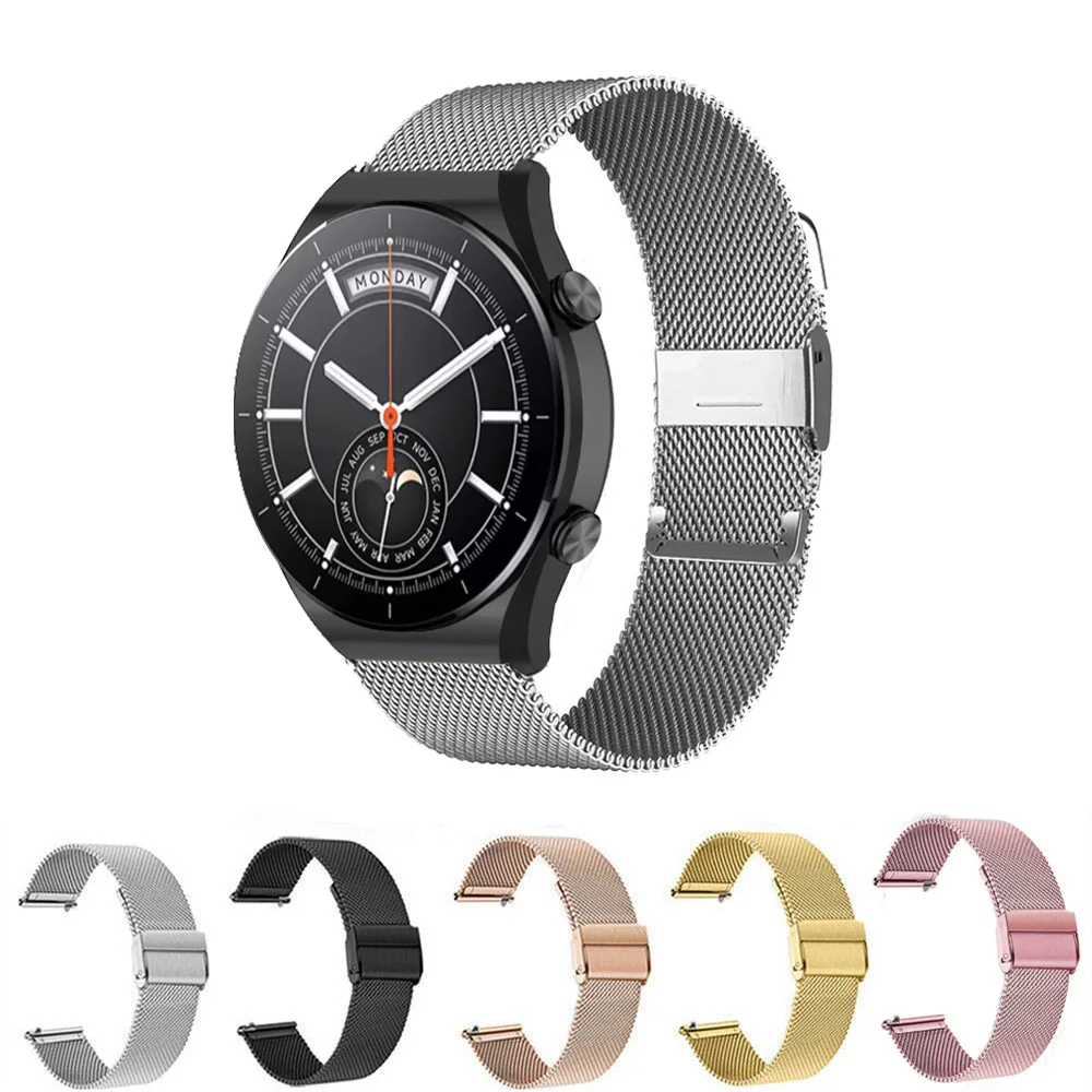 22mm Milanese Strap For Xiaomi Watch S1 Smart Watch Business Bracelet For Xiaomi Watch Color 1 2/Huawei GT2 GT3 46mm Band Correa image_0