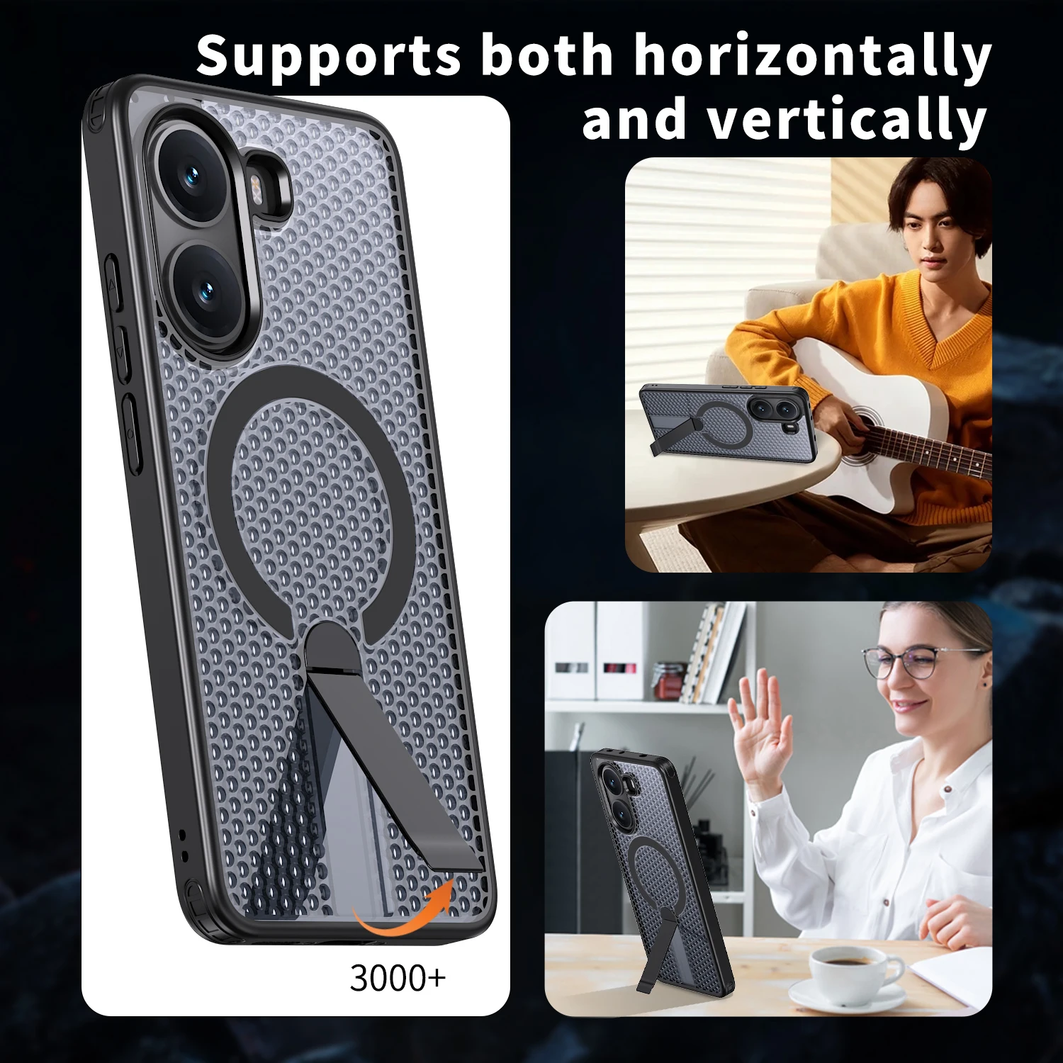Protective Airbag Wireless Magnetic Charging Bracket Phone Case
