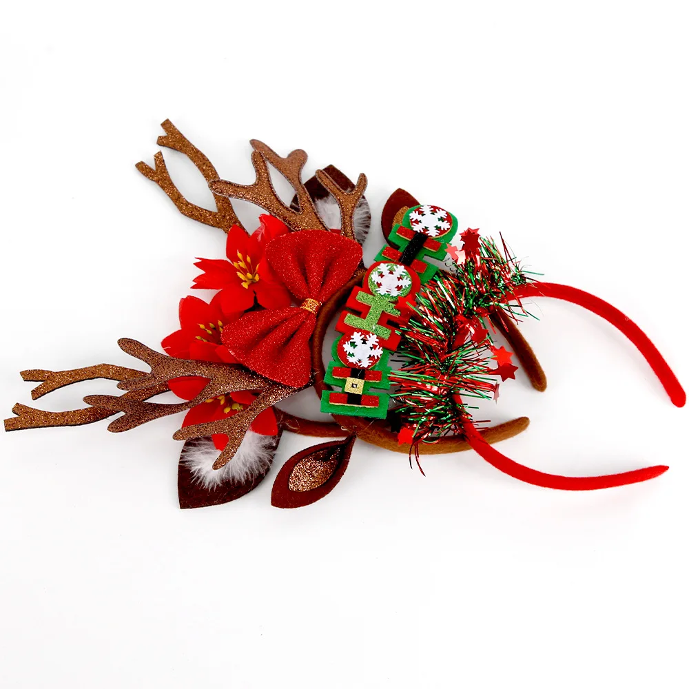 Fascia con corna di renna scintillanti: accessori per le feste di