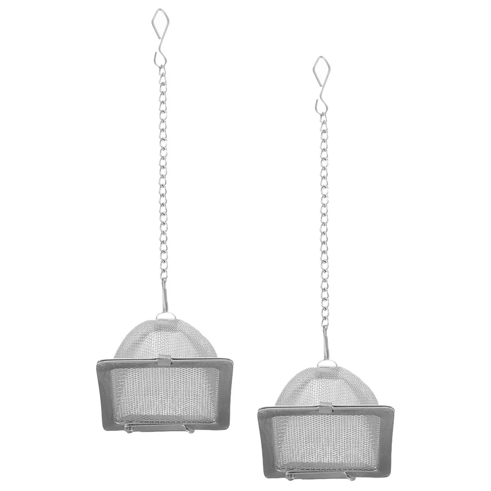 2 Pcs Stainless Steel Tea Strainer Pyramid Tea Infuser Reusable Leaf Filter Holder Small Kitchen Dining Bar Strainers