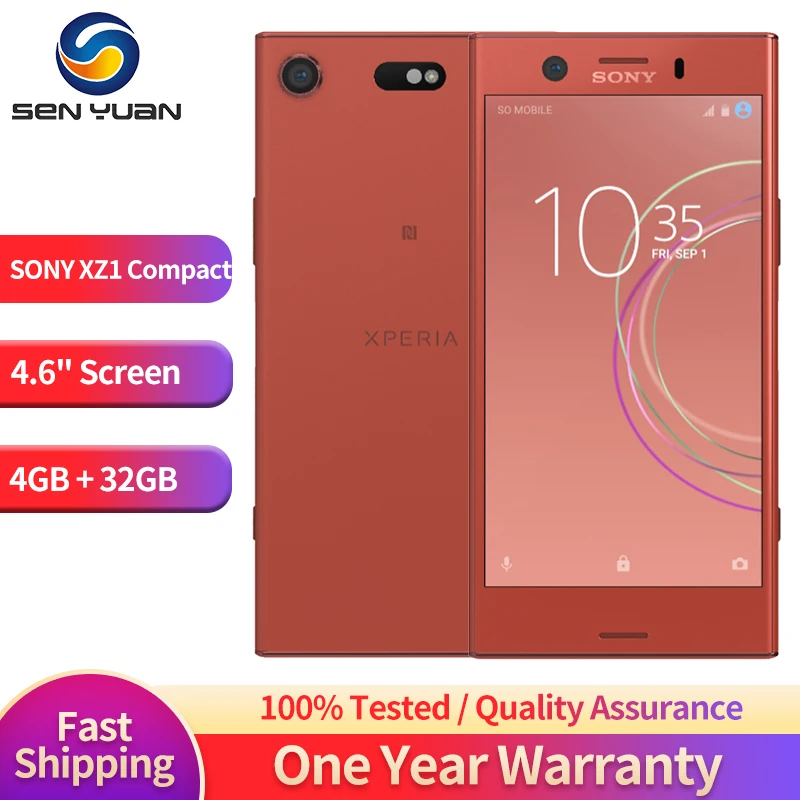 Оригинальный мобильный телефон Sony Xperia XZ1 Compact 4G LTE разблокированный экран 4 6 дюйма