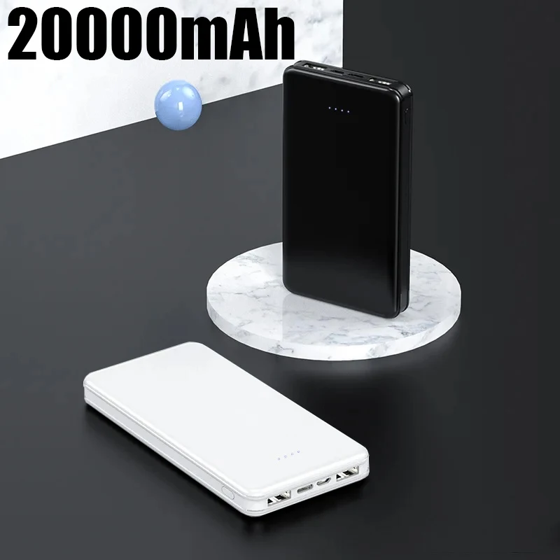 20000Mah Portable Power Bank Dual Output Dual Input Design Caricabatterie Rapido Da 10W Per Samsung Xiaomi Cell Phone Batteria Esterna