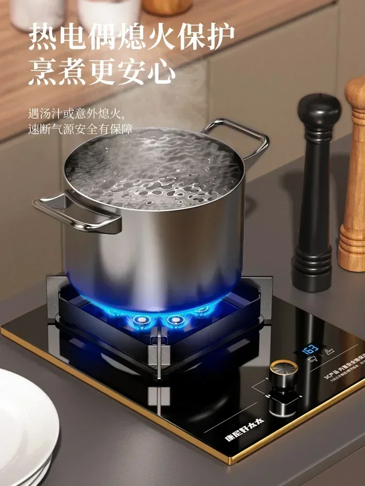 Household Large Flame Single Burner Gas Stove for Natural LPG, with Cooktop gas cooker