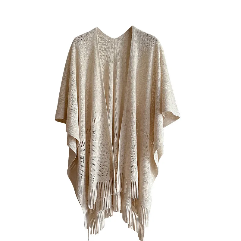 Women Hollow Out Clock Shawl Scarf for Air Conditioned Room or Outdoor