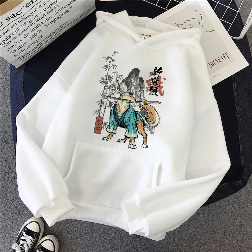 

Akita Inu hoodies women Fleece long sleeve top streetwear harajuku sweatshirts female gothic Hooded Shirt