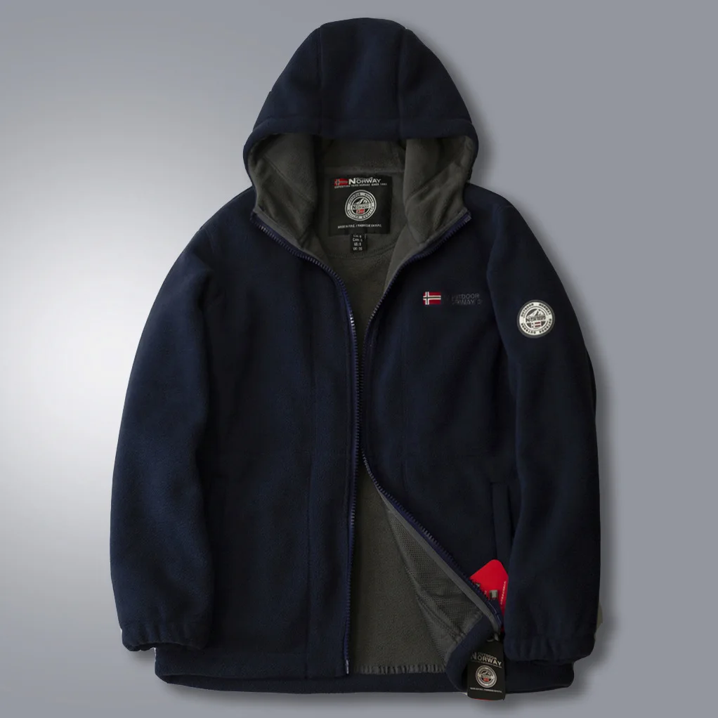

Men Winter Hooded Coat Thick Polar Fleece Cardigan Jackets High Quality Comfortable Autumn Thermal Outerwear Outdoor Jaquetas