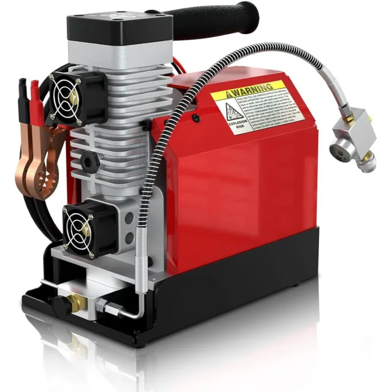 

CS2 Portable PCP Air Compressor, 4500Psi/30Mpa, Oil-Free,Powered by Car 12V DC or Home 110V AC with Adapter (Included)