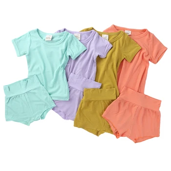 Summer Baby Girl Clothes Sets For Newborns Children's Shorts Sleeve Top+Shorts Suit For Boy Bodysuit Kids Outfits Infant Costume 1