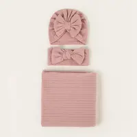Baby blanket and hat headband set 1