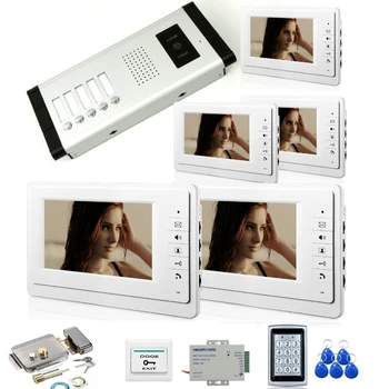 2~5 Units Apartment Video Door Phone Camera Intercom IR Night Vision Doorbell for Video intercom 1