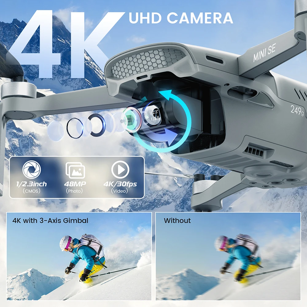 Walkera T210 MINI SE 드론, 3 축 짐벌, 4k 30fps HD 카메라, GPS, FPV, 249g 시각적 광학 흐름 포지셔닝, RC 쿼드콥터 완구, 신제품