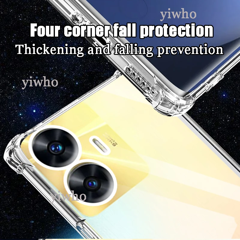 Shockproof Clear Soft Silicone Transparent Phone Case with Camera Protection