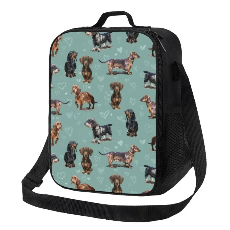 

The Dachshund Resuable Boxes Badger Sausage Wiener Dogs Cooler Thermal Food Insulated Lunch Bag Kids School Children