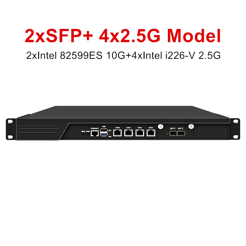 1U Rack Firewall Network 4x i226-V 2.5G+ 4x i226-V 2.5G Intel i3-N305 N100 DDR5 mSATA Soft Router Mini PC Nas Server 2