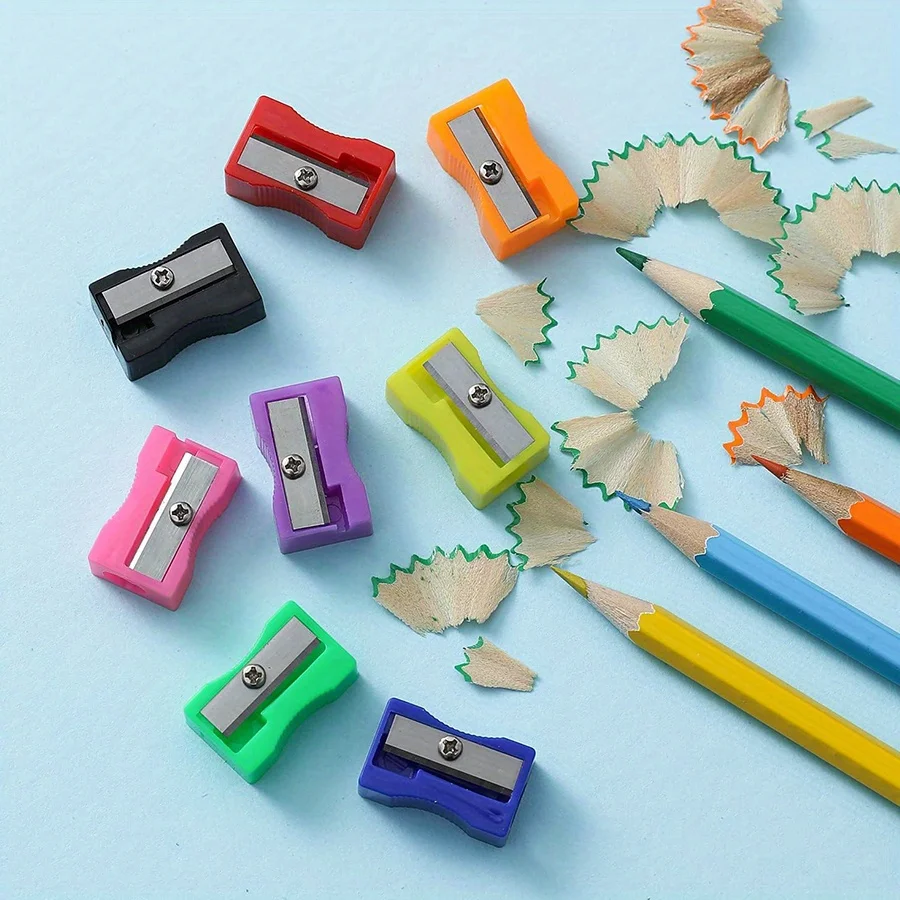 5/10/20pcs Temperamatite Colorato Mini Temperamatite Palmare Piccolo Temperamatite Manuale per Aula Scolastica JXB - immagine 4