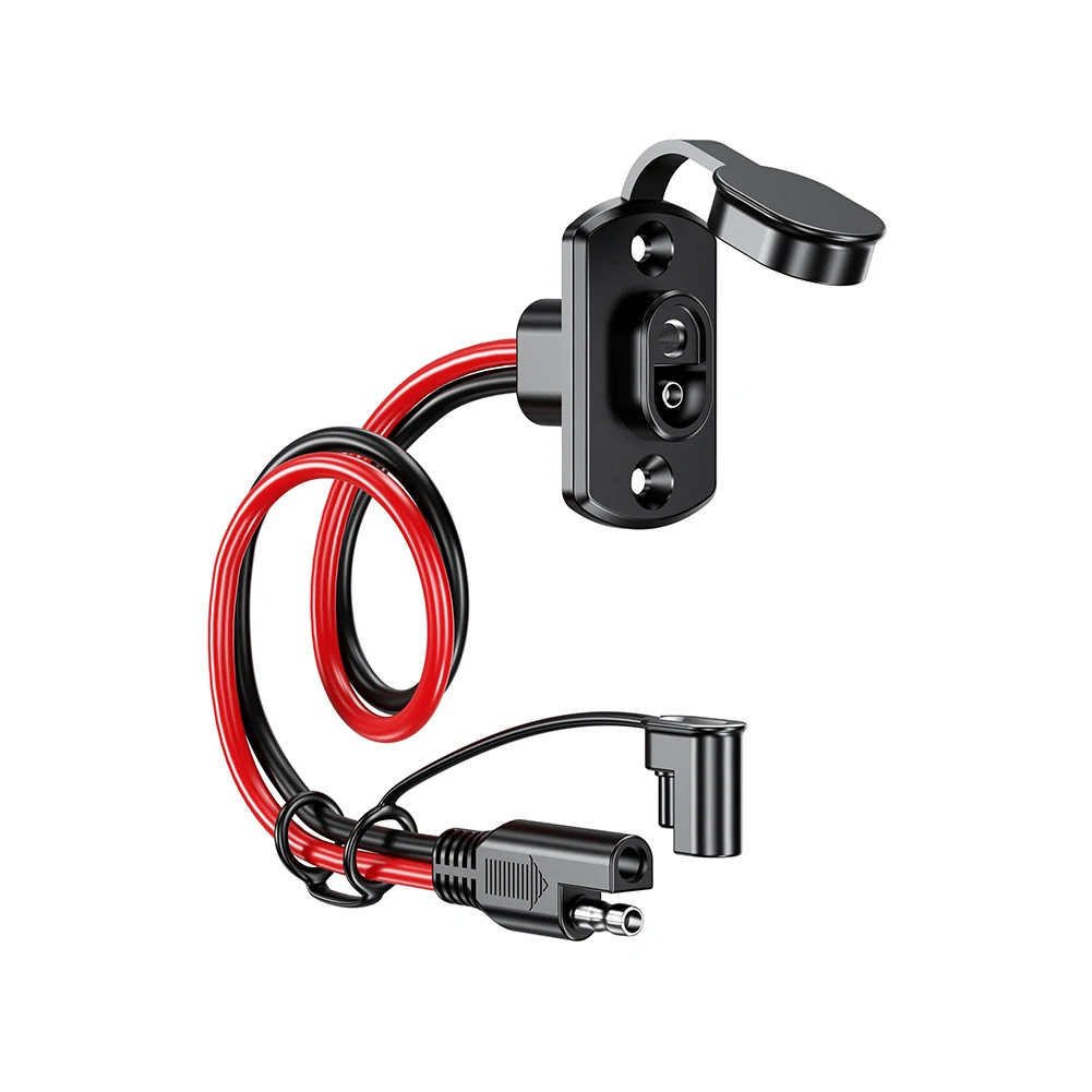 12AWG 30CM SAE Extension Cord Dustproof Battery Charger SAE Extension Cord Adapter Quick Extension Cable for Solar Panel Charger