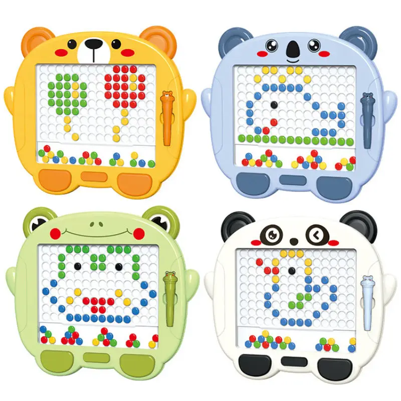 

Kids Magnetic Drawing Board Pad Educational Doodle Board with Magnetic Pen and Beads Montessori Toys Gift for Toddlers 3-6 Years
