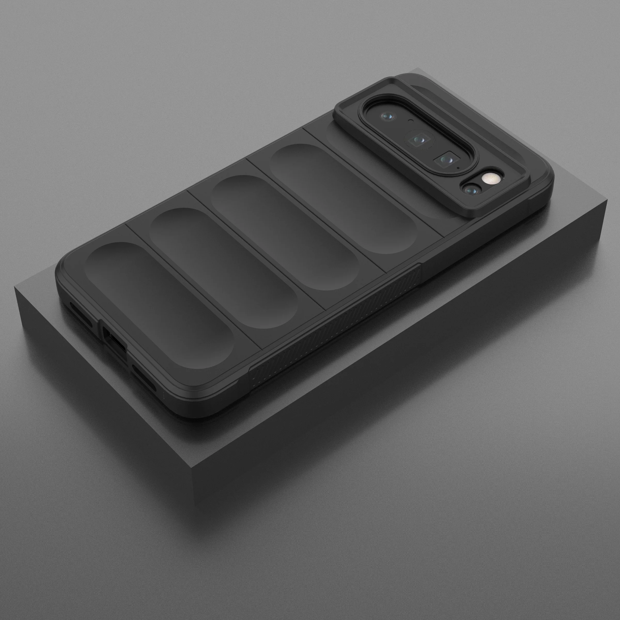 Shockproof Liquid Silicone Soft Back Cover - Armor Edition