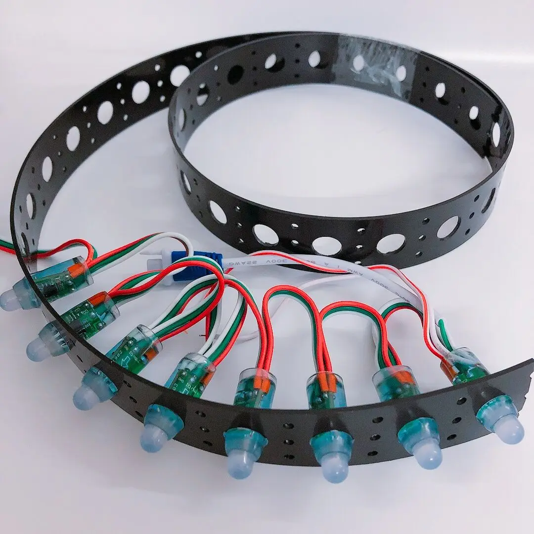 LED Modules DIY Design Band Flexible Tape Build Christmas Tree Mount Strip Belt Rope for F12mm Fullcolor Led Pixel Modules Installation Belt