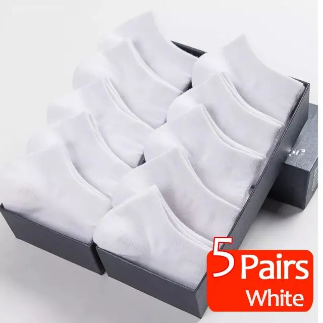 Mens Socks Boat Breathable Ankle 5pairs