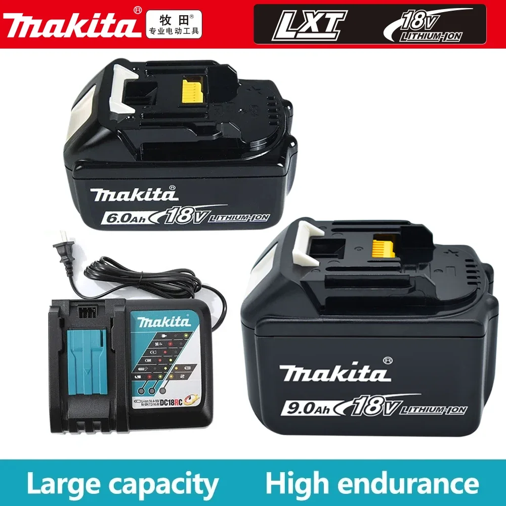 

Makita-100% Original Rechargeable Power Tool Battery, Replaceable LED Lithium-ion, 9.0 Ah 18V LXT BL1860B BL1860BL1850