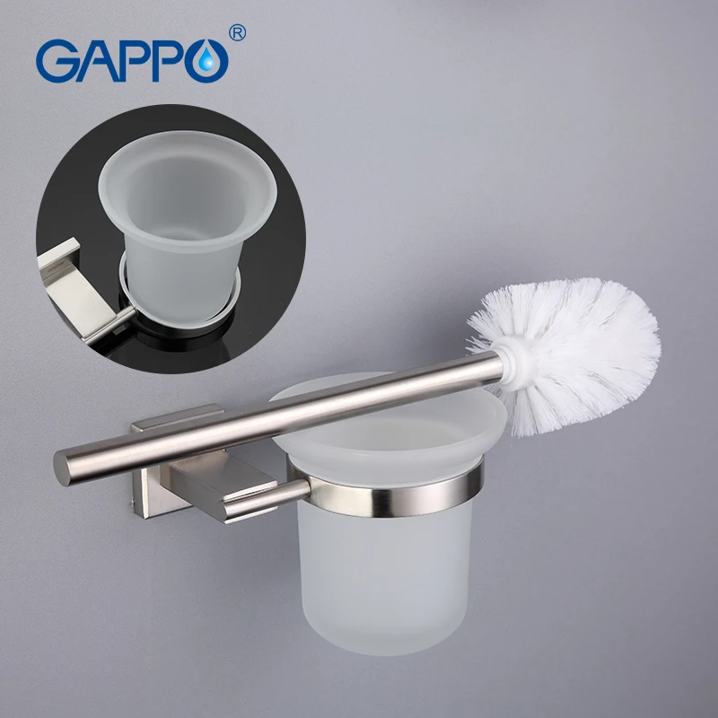 GAPPO Zinc Alloy bathroom Toilet Brush Holders Brass Glass cups Holders