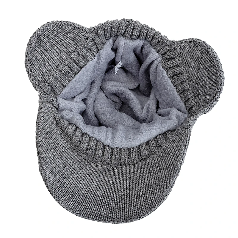 Hot Sale Plush Fur Lined Winter Hat With Earflap Fashion Beanie Hats Men Outdoor Keep Warm Cap Winter Hat Father Warm Gift