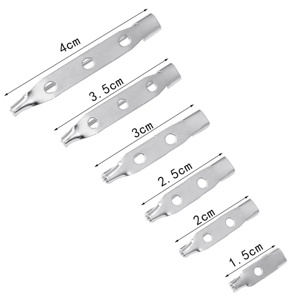 50개 1.5cm 실버 안전핀 합금 브로치 DIY 쥬얼리 공예 제작용 클래스프 바 핀 바느질 수공예 용품 바늘