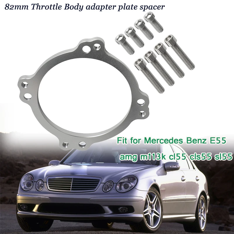 82mm Throttle Body Adapter Plate with 8 Bolts Compatible for