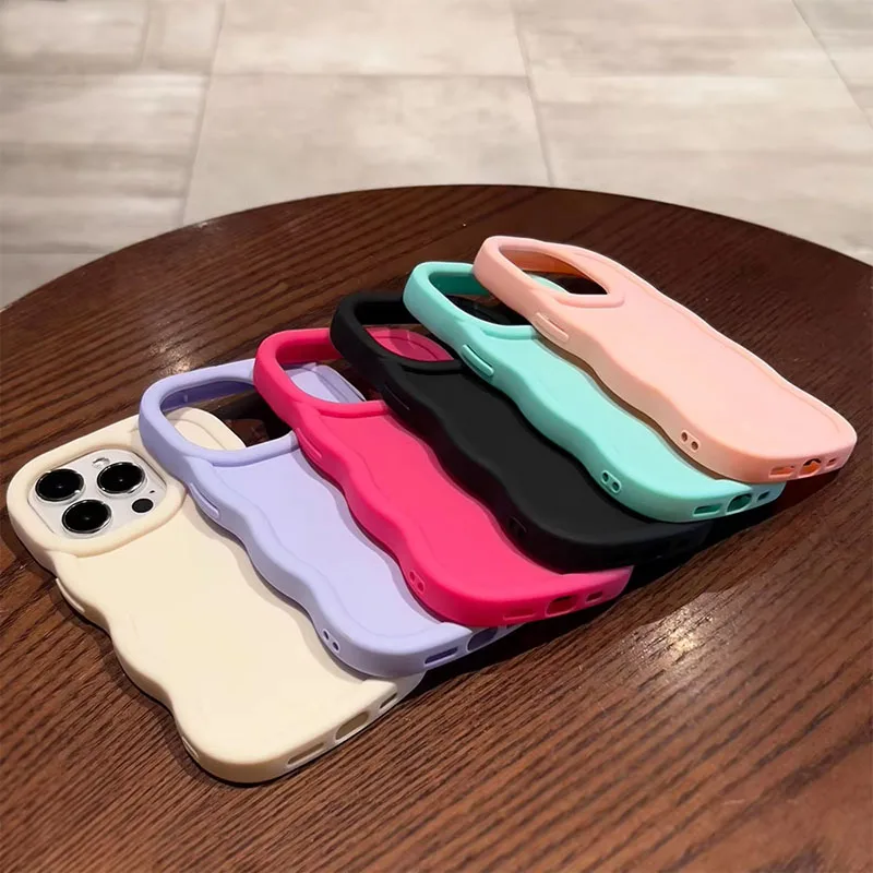 Soft Wave Curved Edge Phone Case Cover