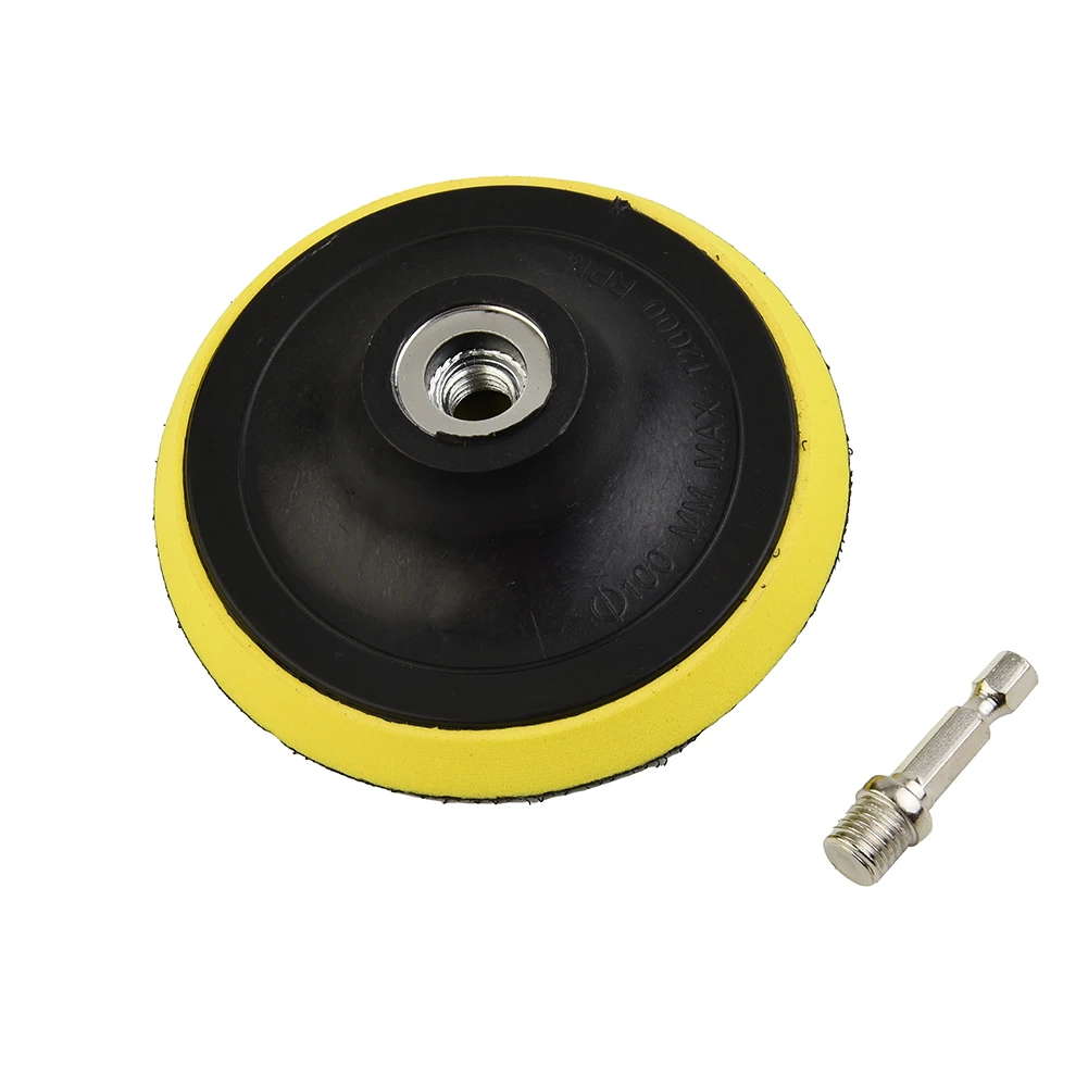 

4 Inch 100mm Hook And Loop Buffing Pad Rotary Sanding Backing Pad With M10 Drill Adapter For Rotary Tool Grinder