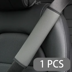 PU Leather Breathable Anti - Slip Car Seat Belt Shoulder Cover (Gray)