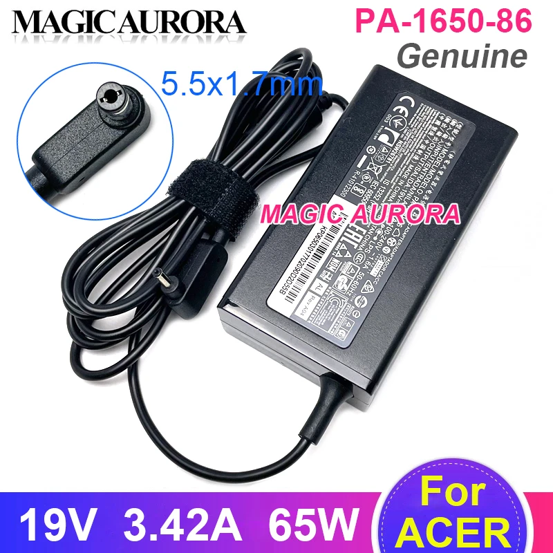 

Genuine PA-1650-86 65W Charger 19V 3.42A AC Adapter for Acer Aspire 5315 5630 5735 5920 5535 5738 6920 7520 S3 E15 power supply