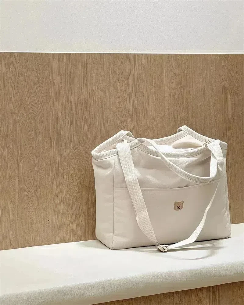 Lightweight Canvas Mommy Shoulder Bag for Outdoor Activities