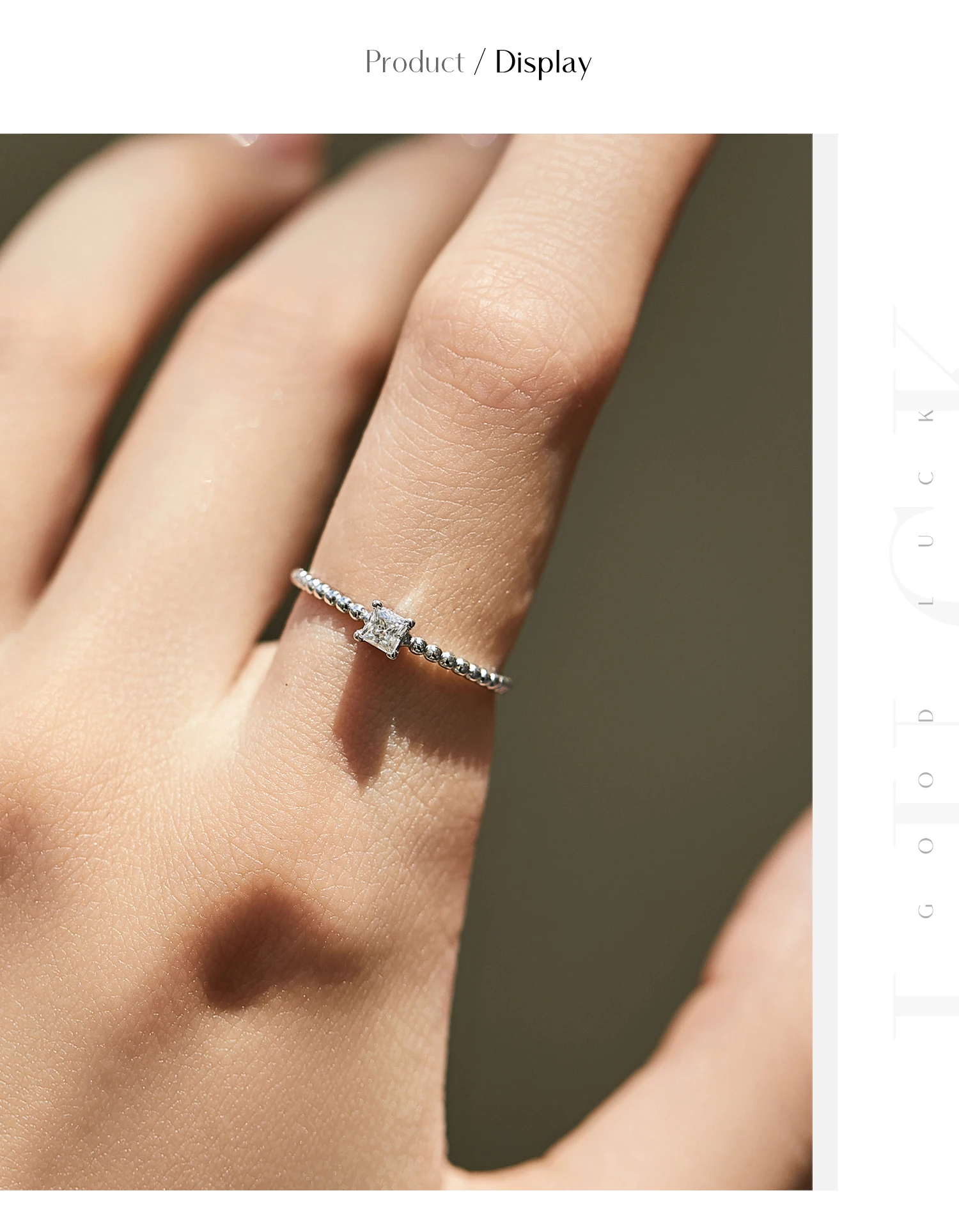 MODIAN D Color Square Princess Cut Moissanite Engagement Rings For Women 925 Sterling Silver Simple Beads Lab Diamond Jewelry