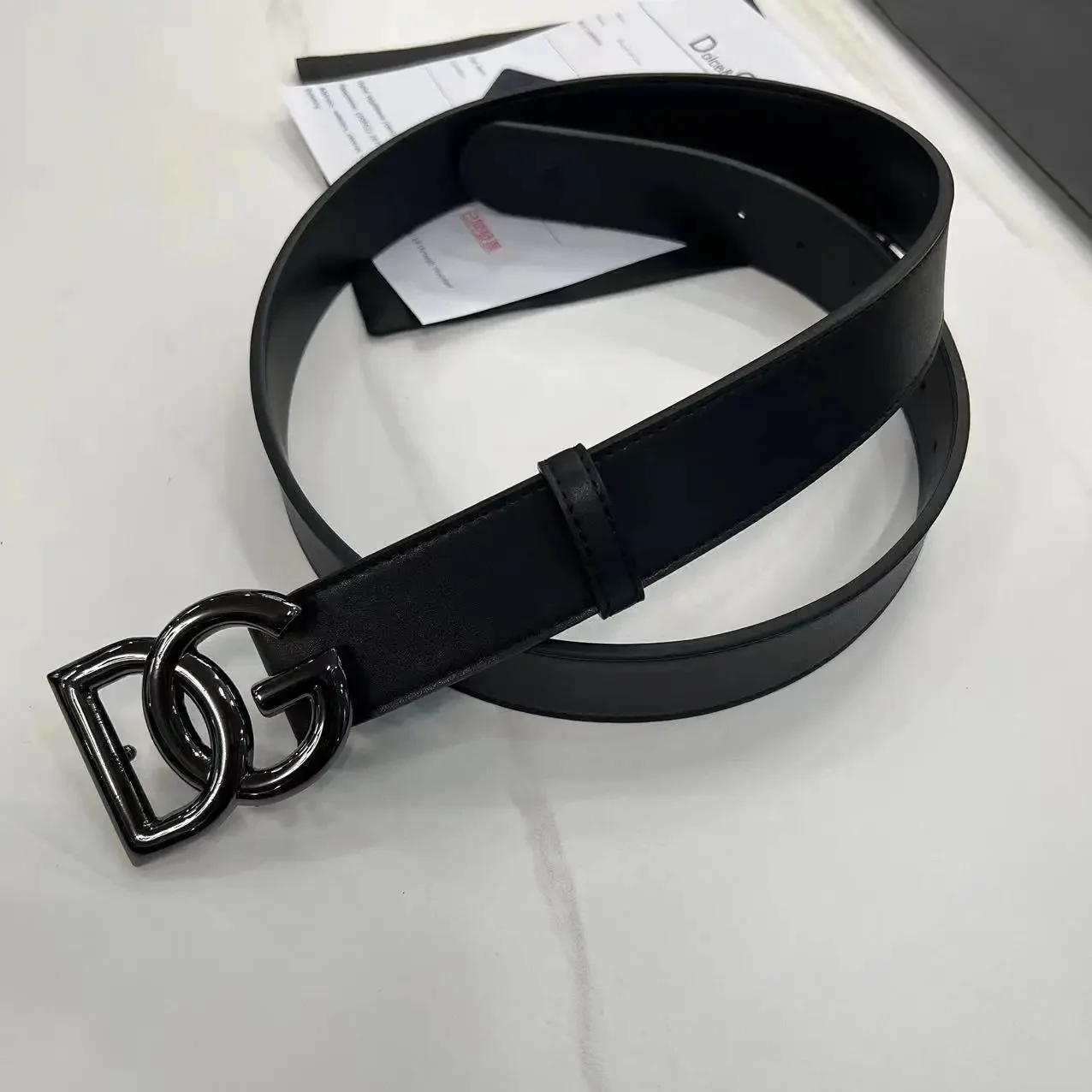 3.8cm bright black buckle