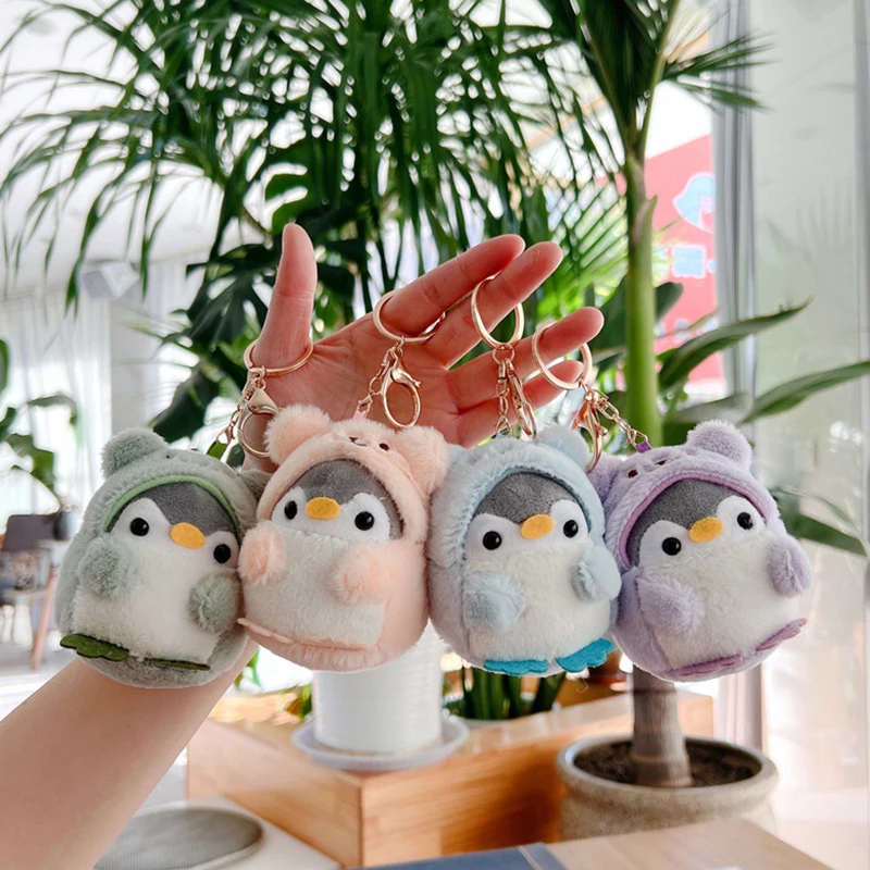 

Cute Plush Keychain Expression Cross-dressing Penguin Doll Plush Toy Stuffed Doll Plush Pendant Toy Girl Gifts Stuffed Animals