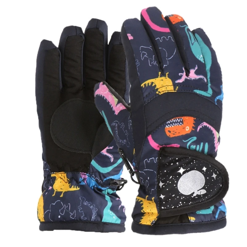 Thermal Ski Gloves Children Kids Winter Waterproof Warm Child Snowboard Snow Gloves 3 Fingers for Skiing Riding 3-7Y Dropship 6
