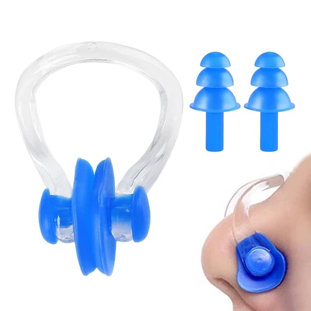 Ensemble De Bouchons D'oreilles En Silicone Souple, 3 Pièces, Pince-nez  Unisexe, Imperméable, Pour Natation, Surf, Plongée, Piscine, Accessoires -  Nez/oreille Clips - AliExpress