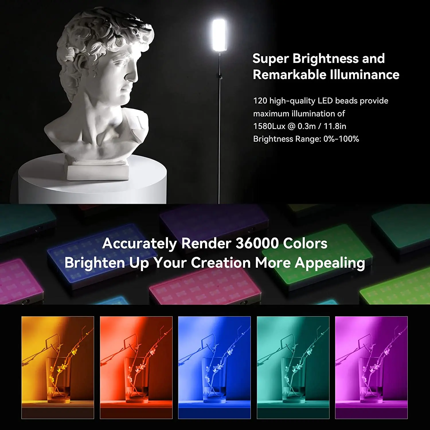 Smallrig Rm120 Rgb Luz de Vídeo Portátil na Luz da Câmera Longa Vida Útil da Bateria Profissional Full Color Luz para Fotografia Tiktok - Image 5