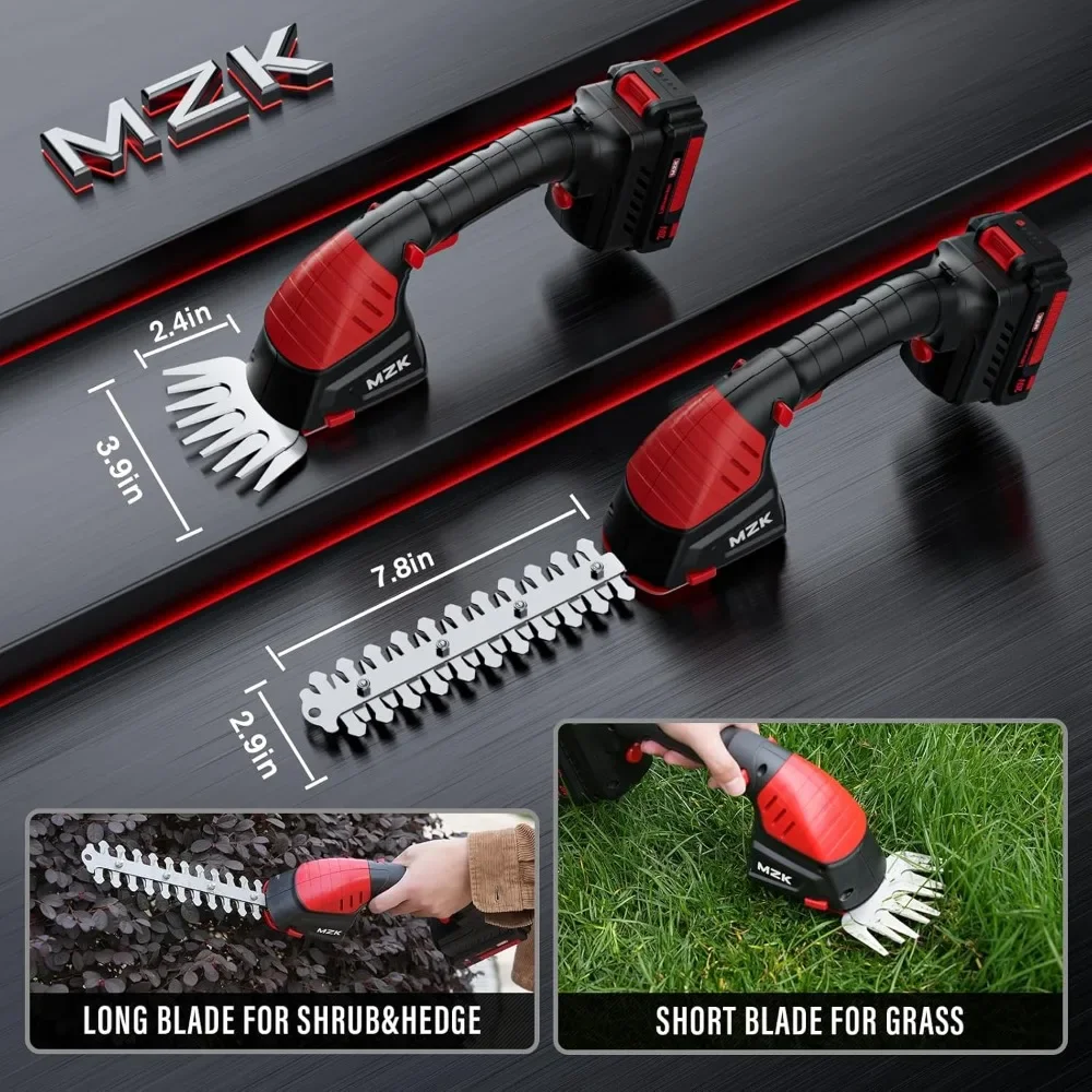 20V Cordless Hedge Trimmer,Handheld Grass Cutter, Hedge Shear for Garden, Lawn(2.0Ah Battery and Charger Included) 2