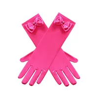 Children Gloves Long Finger Gloves Photography Props Blue Pink Yellow Green Princess Accessories Children Elsa Party Costume 6