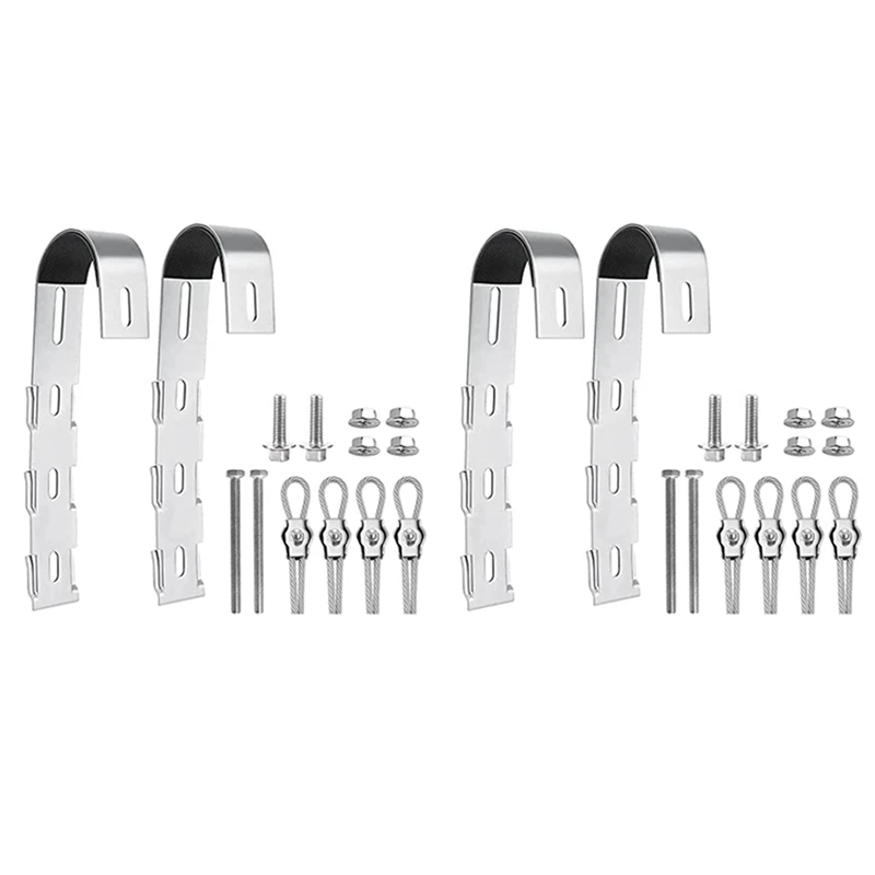 Staffe Di Montaggio Per Pannello Solare Da 4 Pezzi-Ganci Di Montaggio Per Pannello Solare Per Ringhiera Del Balcone, Supporto Per Pannello Solare Per 