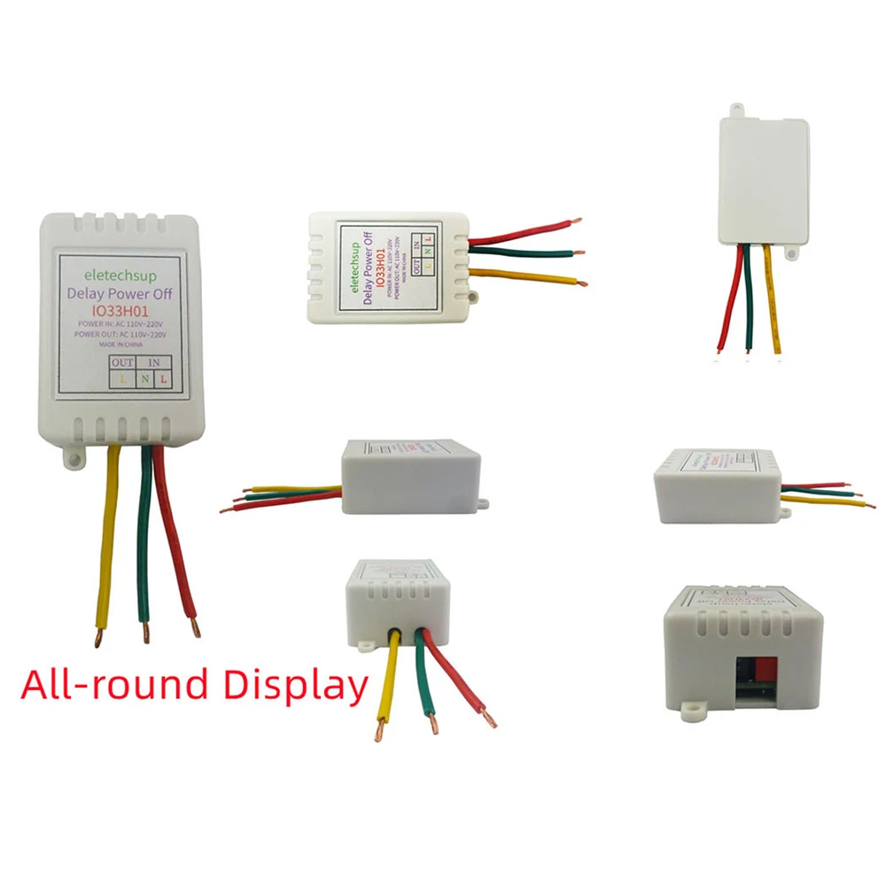 1-480Min Timer Adjustable Disconnect Delay Controller AC 110V 220V Power-ON Delay OFF Relay Switch AC 220V 7A Voltage Output 2