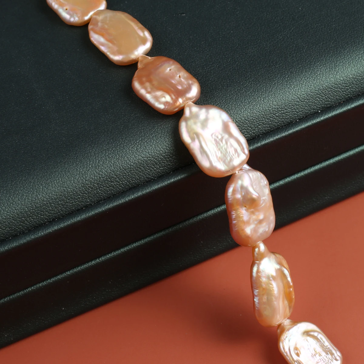 Natural Freshwater Baroque Pearl Rectangle Orange Purple Pearl Jewelry Making DIY Necklace Earrings Bracelet Accessories Gift