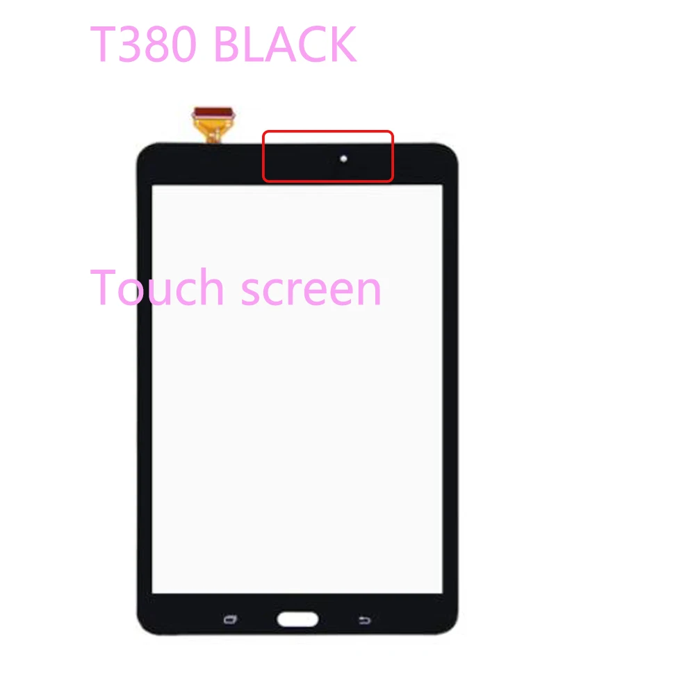 삼성 갤럭시 탭 A 8.0 SM-T380 T380 터치 스크린 패널 T385 디지타이저 센서 전면 유리 용 새 T385 터치 스크린 LCD가 아님