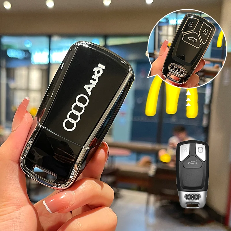 Soft TPU Car Flip Key Case Cover for Audi A1 A3 A6 etc