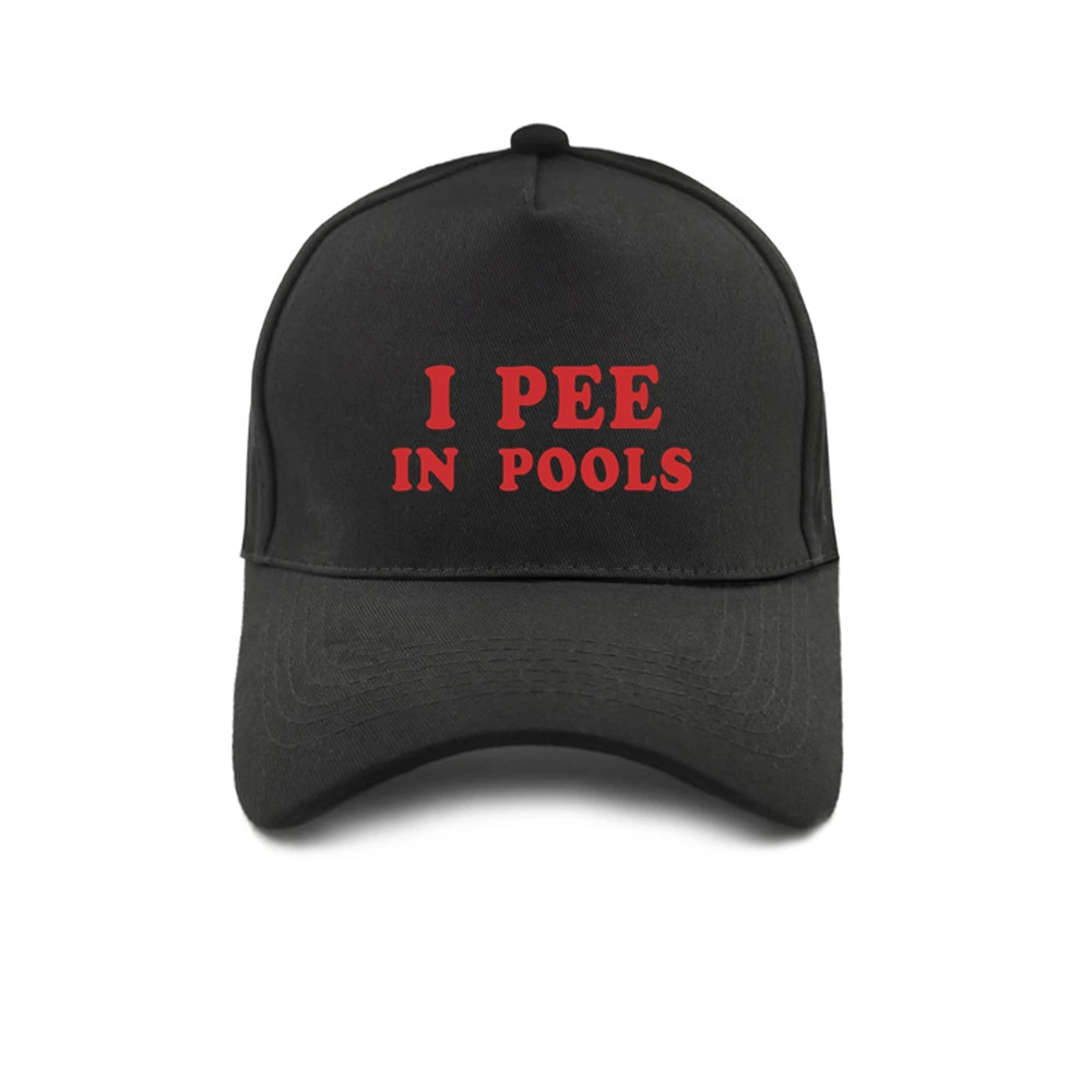 Adjustable Snapback Unisex 'I Pee in Pools' Baseball Cap