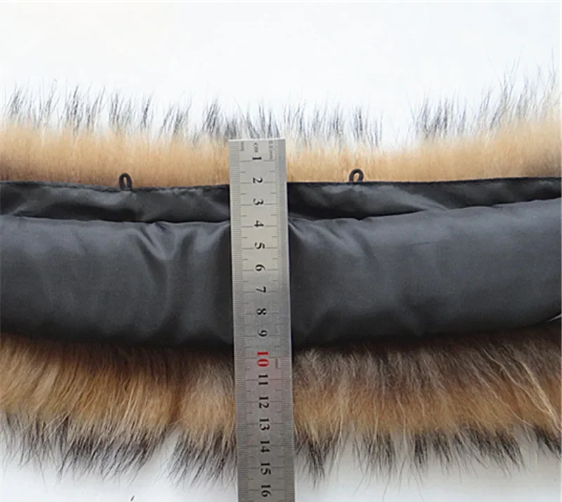 Real Raccoon Fur Collar For Kids Parkas Coats 50cm Natural fur Girl Boy Winter Jackets Scarves Long Warm Genuine Zxx55